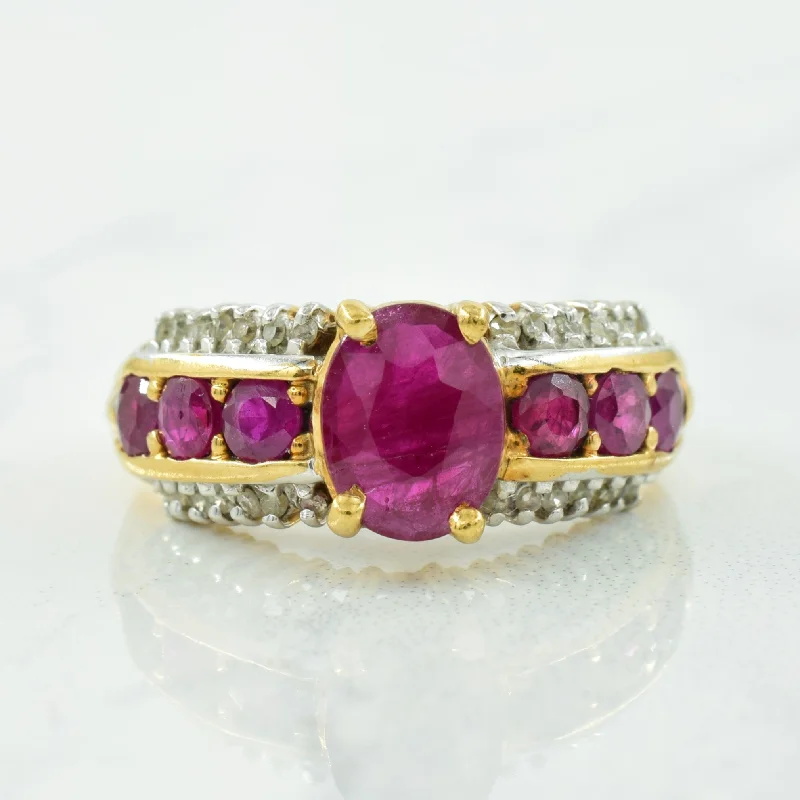 Your Perfect Accessory Now At The Best Price Ruby & Diamond Ring | 1.78ctw, 0.78ctw | SZ 6.75 |