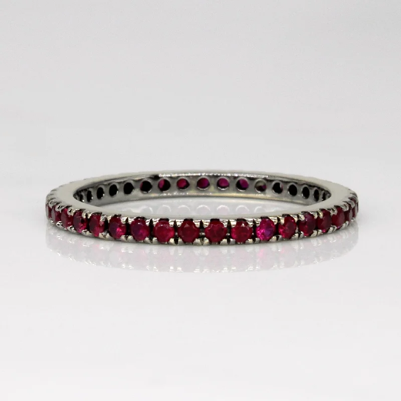 Upgrade Your Jewelry Collection For Less Ruby Eternity 18k Ring | 0.50ctw | SZ 6.25 |