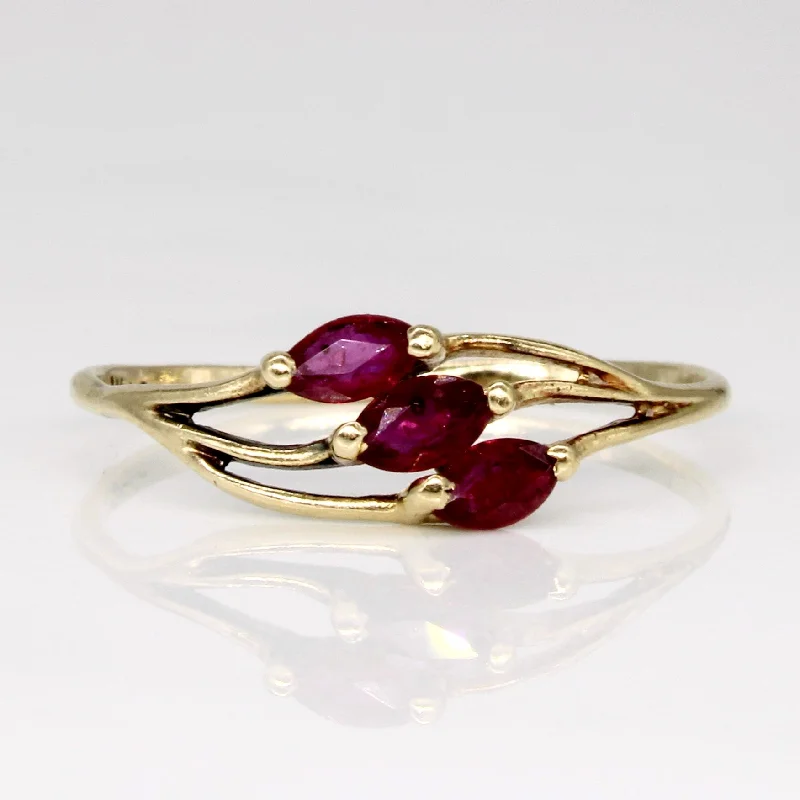 Seasonal Jewelry Clearance – Best Styles At The Lowest Prices Ruby Three-Stone 14k Ring | 0.30ctw | SZ 7.75 |