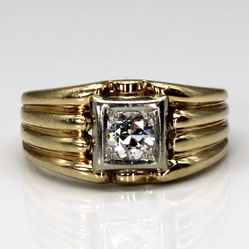 Exclusive Jewelry Sale – Limited-Time Discounts Solitaire Diamond Textured Gold Ring | 0.60ct SI2 H/I | SZ 10.75 |