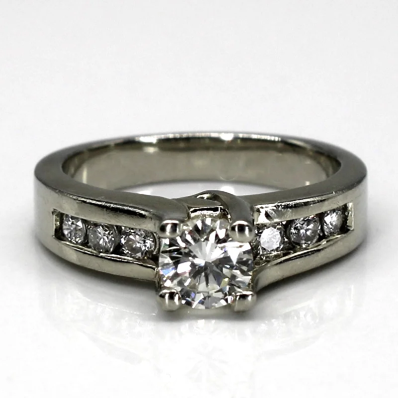 Limited-Stock Jewelry Sale – Shop Before It's Gone Solitaire with Accents Diamond Ring | 0.78ctw SI1/SI2 H/I | SZ 6.5 |