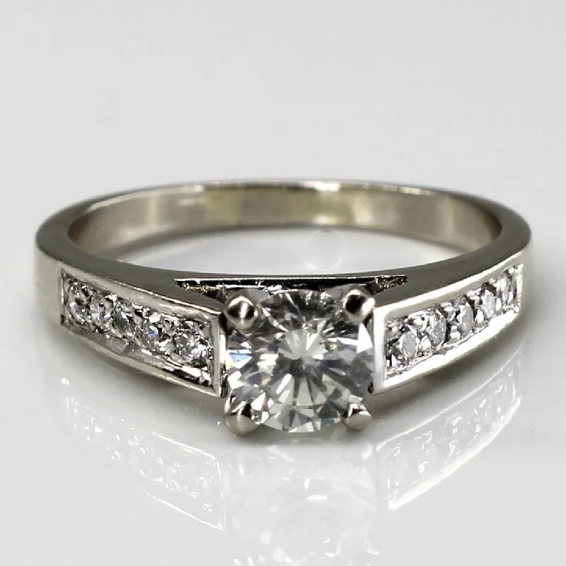 Must-Have Jewelry Pieces At Reduced Prices Solitaire with Accents Diamond Ring | 0.82ctw VS2/SI1 H/I | SZ 7.25 |