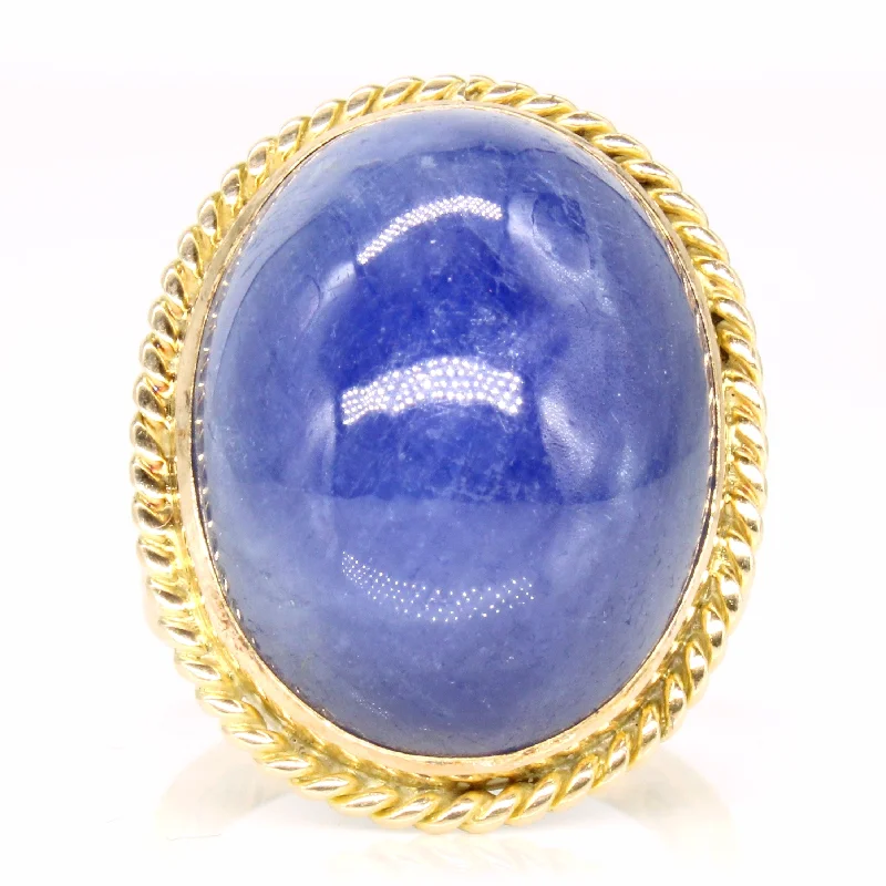 Limited-Time Offer On Premium Jewelry Collections 14k Yellow Gold Star Sapphire Cocktail Ring | 41.00ct | SZ 8 |