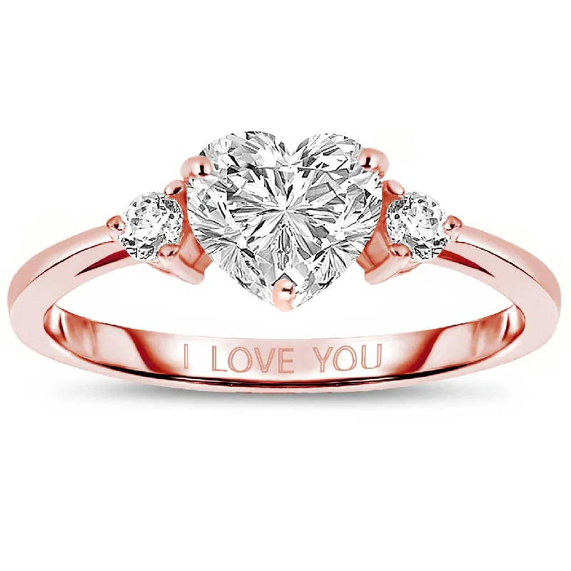Everyday Jewelry Essentials Now On Sale Rose Gold Plated "I Love You" Ring