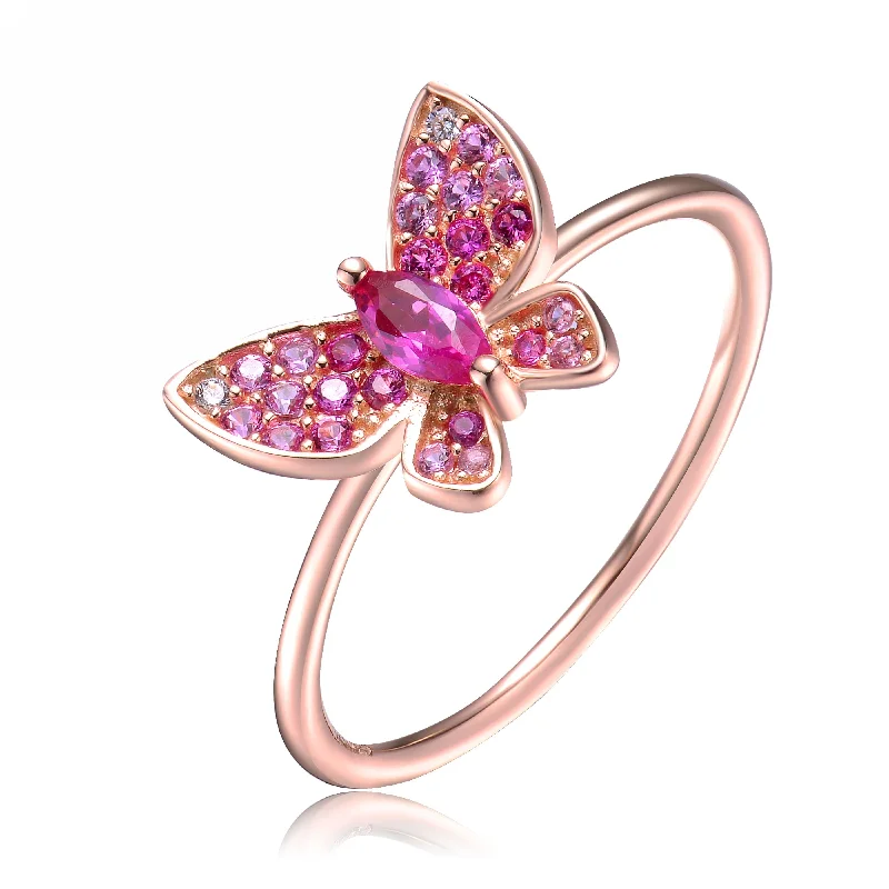 Limited-Stock Jewelry Sale – Once It's Gone, It's Gone Sylvie Pink Butterfly Ring