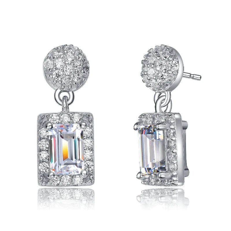 Exclusive Jewelry Sale – Shine For Less Sterling Silver Emerald Cut Cubic Zirconia Drop Limited Time Special Earrings Exclusive Jewelry Sale – Shine For Less Sterling Silver Emerald Cut Cubic Zirconia Drop Limited Time Special Earrings