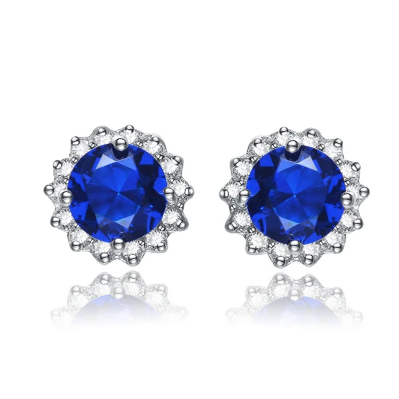 Exclusive Online Discounts On Stylish Jewelry Sterling Silver Sapphire Cubic Zirconia Button Earrings Exclusive Online Discounts On Stylish Jewelry Sterling Silver Sapphire Cubic Zirconia Button Earrings