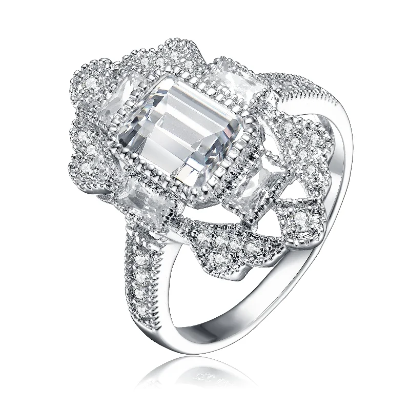 Buy More, Save More On Stunning Jewelry Pieces Sterling Silver with Rhodium Plated Cubic Zirconia Cocktails Ring Buy More, Save More On Stunning Jewelry Pieces Sterling Silver with Rhodium Plated Cubic Zirconia Cocktails Ring