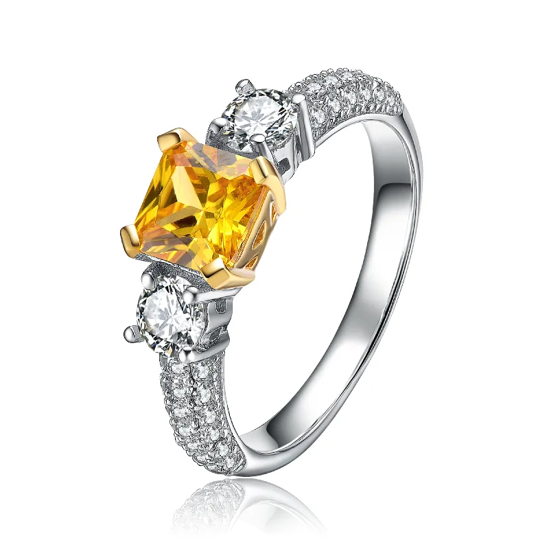 Best Jewelry Deals – Premium Quality At Exclusive Discounts Sterling Silver Yellow Cubic Zirconia Halo Ring Best Jewelry Deals – Premium Quality At Exclusive Discounts Sterling Silver Yellow Cubic Zirconia Halo Ring