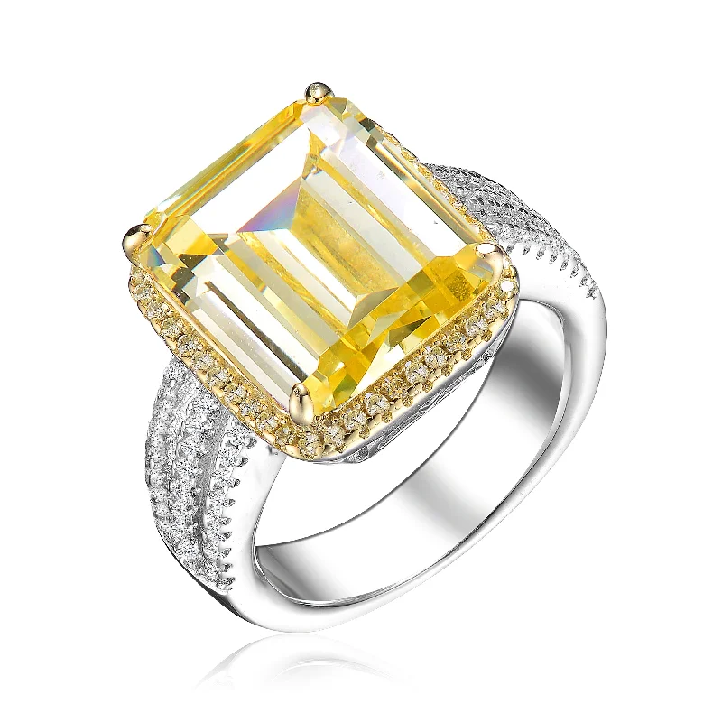 Elevate Your Outfit With Discounted Statement Jewelry Déco Champagne Rectangular Ring