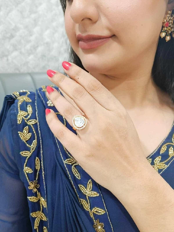 Handcrafted Jewelry Sale – Unique Designs At Low Prices Stylish Look Kundan Ring