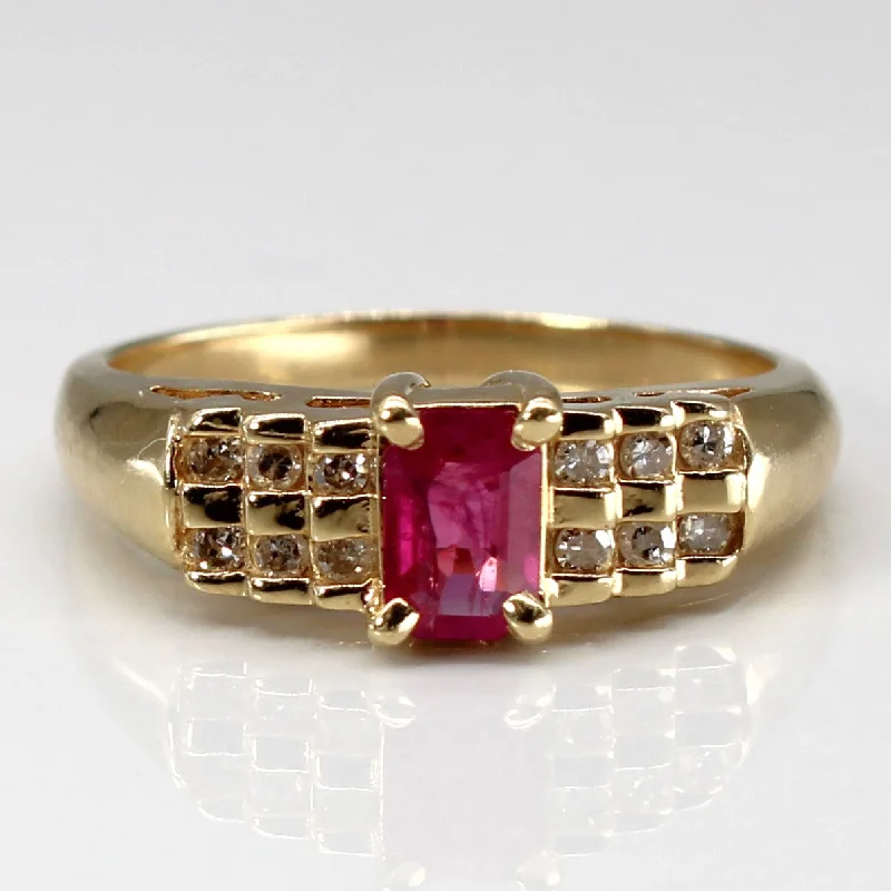 Shop Trending Jewelry With Exclusive Savings Synthetic Ruby & Diamond Ring | 0.88ct | 0.06ctw | SZ 7.75 | Shop Trending Jewelry With Exclusive Savings Synthetic Ruby & Diamond Ring | 0.88ct | 0.06ctw | SZ 7.75 |