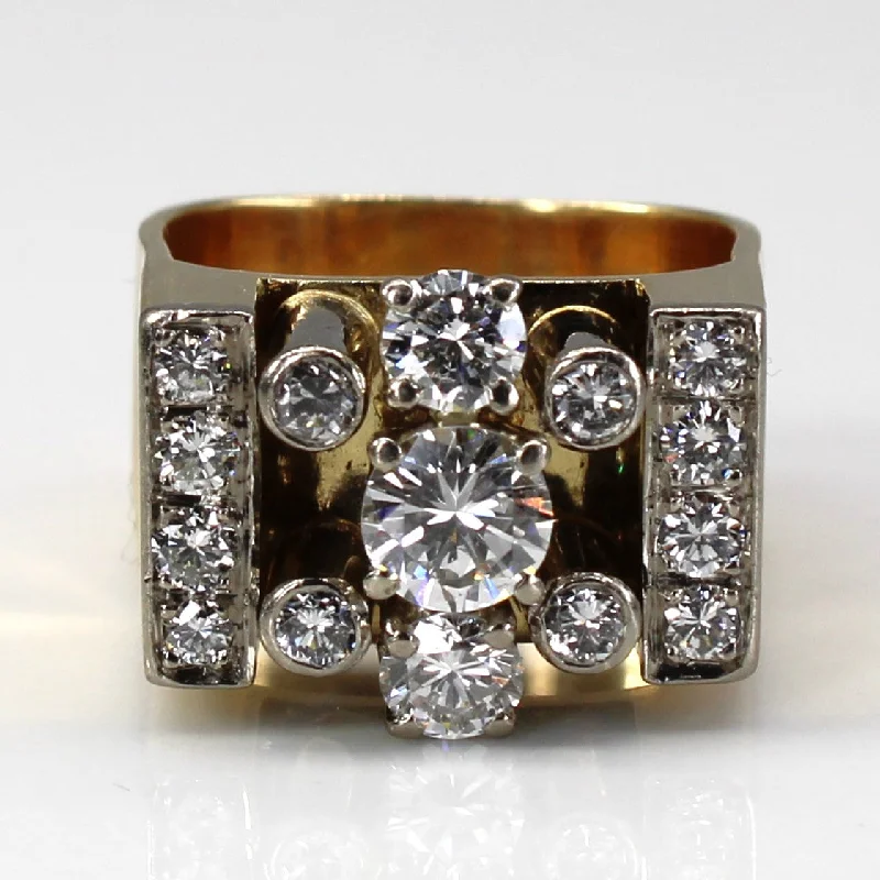 Once-A-Year Jewelry Deals – Shop Before They’Re Gone Textured Diamond Wide Gold Ring | 1.50ctw VS1/VS2 F/G | SZ 5.75 |