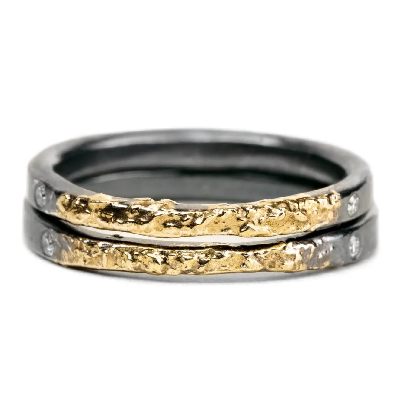 Unlock Unbeatable Jewelry Deals Before They’Re Gone The Jane Stack Rings - 18k Gold, Oxidized Silver + Diamonds