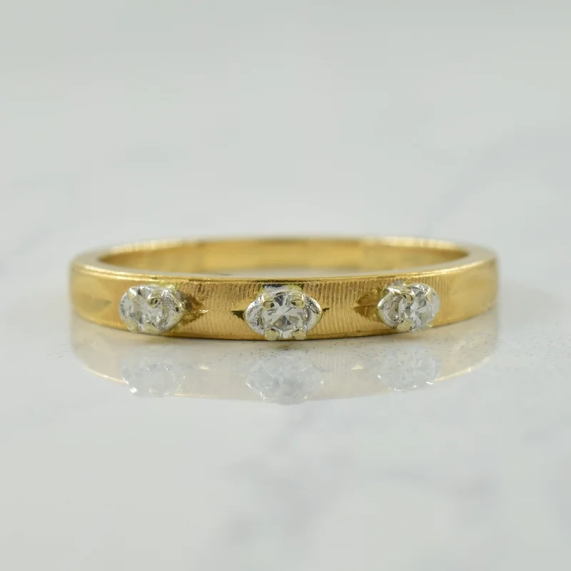 Handcrafted Beauty At Affordable Prices Three Stone Diamond Ring | 0.06ctw | SZ 6.25 |