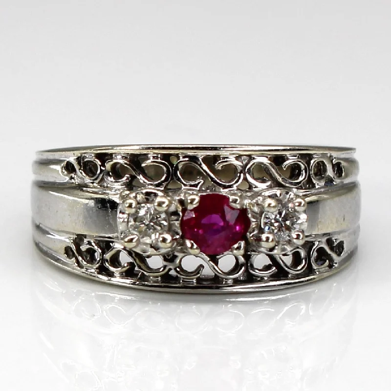 Exclusive Online Discounts On Stylish Jewelry Three Stone Ruby & Diamond Ring | 0.16ct | 0.05ctw | SZ 7 | Exclusive Online Discounts On Stylish Jewelry Three Stone Ruby & Diamond Ring | 0.16ct | 0.05ctw | SZ 7 |