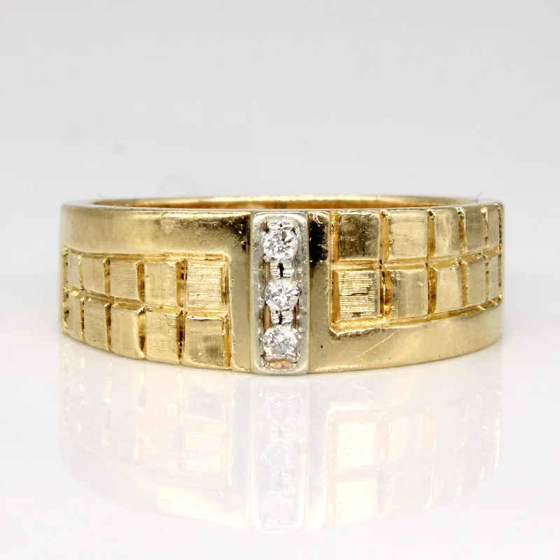 Shop High-Quality Jewelry At Jaw-Dropping Discounts Vertical Diamond Ring | 0.03ctw | SZ 6.75 |