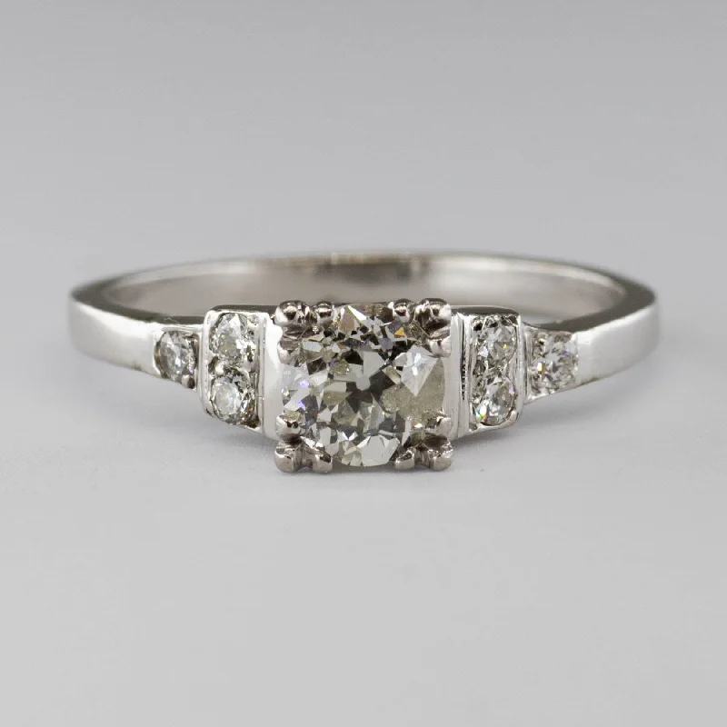 Exclusive Jewelry Bundles At Discounted Prices Vintage Diamond Engagement Ring | 0.67ctw | SZ 7 |