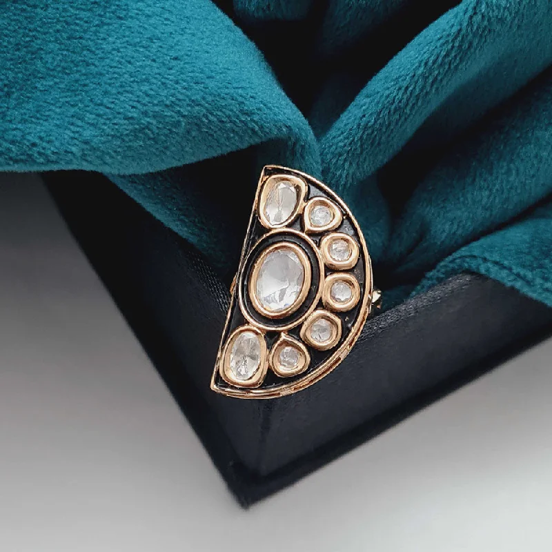 Trending Jewelry Styles Now At Limited-Time Discounts Vivah Creations Gold Plated Kundan And Meenakari Rings Trending Jewelry Styles Now At Limited-Time Discounts Vivah Creations Gold Plated Kundan And Meenakari Rings