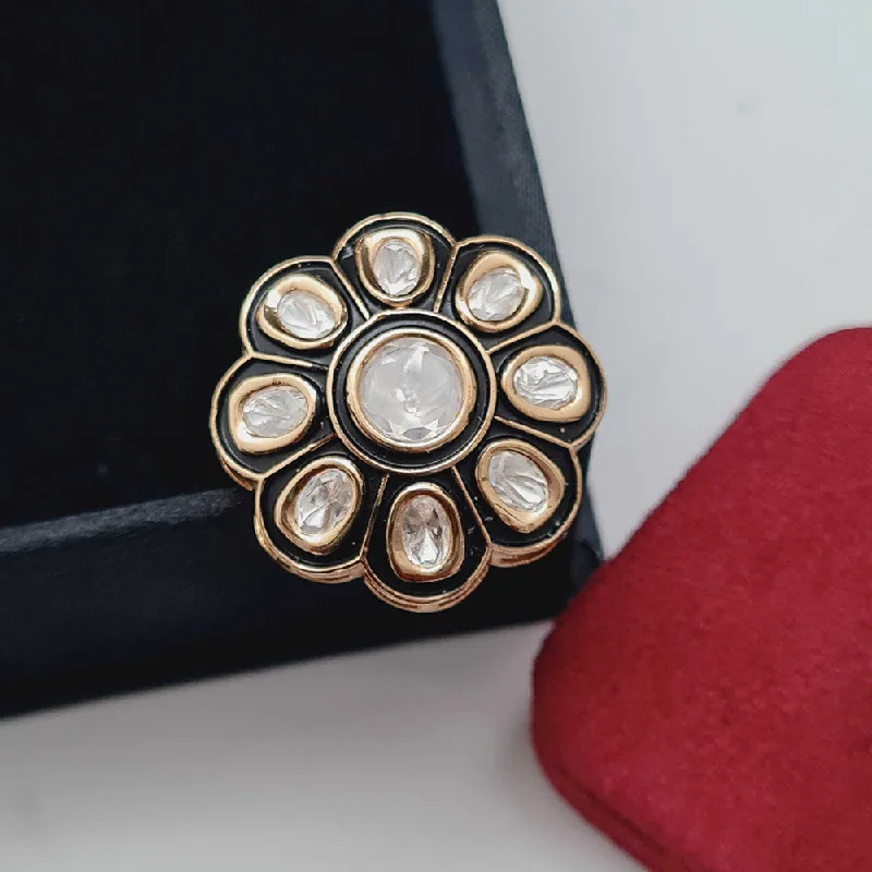 Fashion-Forward Jewelry At Incredible Prices Vivah Creations Gold Plated Kundan And Meenakari Rings Fashion-Forward Jewelry At Incredible Prices Vivah Creations Gold Plated Kundan And Meenakari Rings