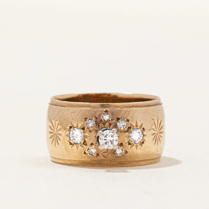 Fashion-Forward Jewelry At Incredible Prices Wide Diamond Ring | 0.26ctw | SZ 5.25 | Fashion-Forward Jewelry At Incredible Prices Wide Diamond Ring | 0.26ctw | SZ 5.25 |