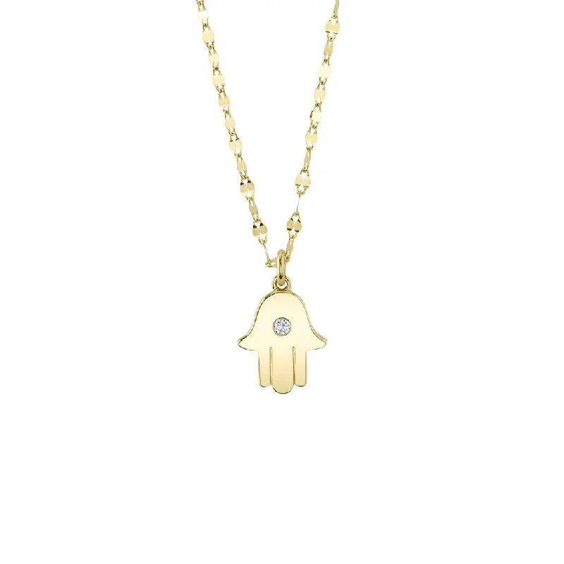 Luxury Jewelry Clearance – Shop Premium Styles Now 0.03 ctw Diamond Hamsa Necklace