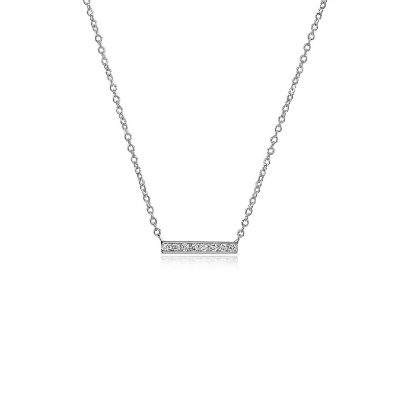 Shine Bright With Our Special Jewelry Promotions 0.06 ctw Diamond Bar Necklace