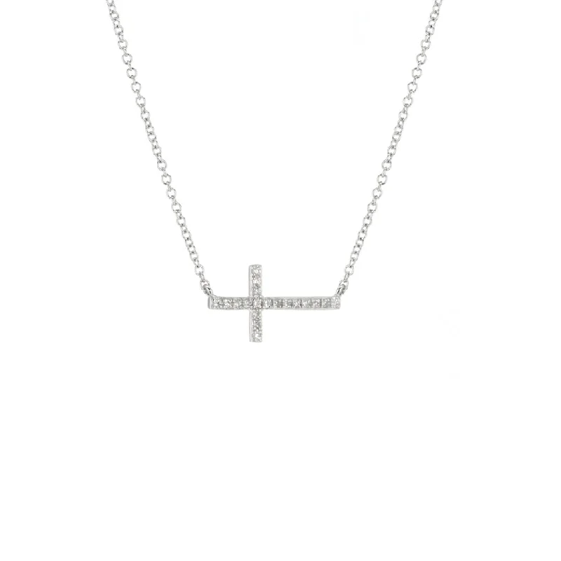 Affordable Glamour – Must-Have Jewelry At Special Rates 0.06 ctw Diamond Cross Necklacce