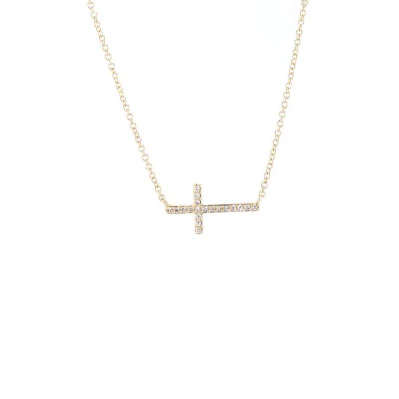 Celebrate Every Occasion With Sparkling Savings 0.06 ctw Diamond Cross Necklace