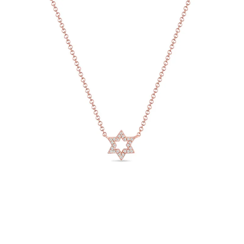 Fashion-Forward Jewelry At Exclusive Discounts 0.07 ctw Diamond Star of David Necklace