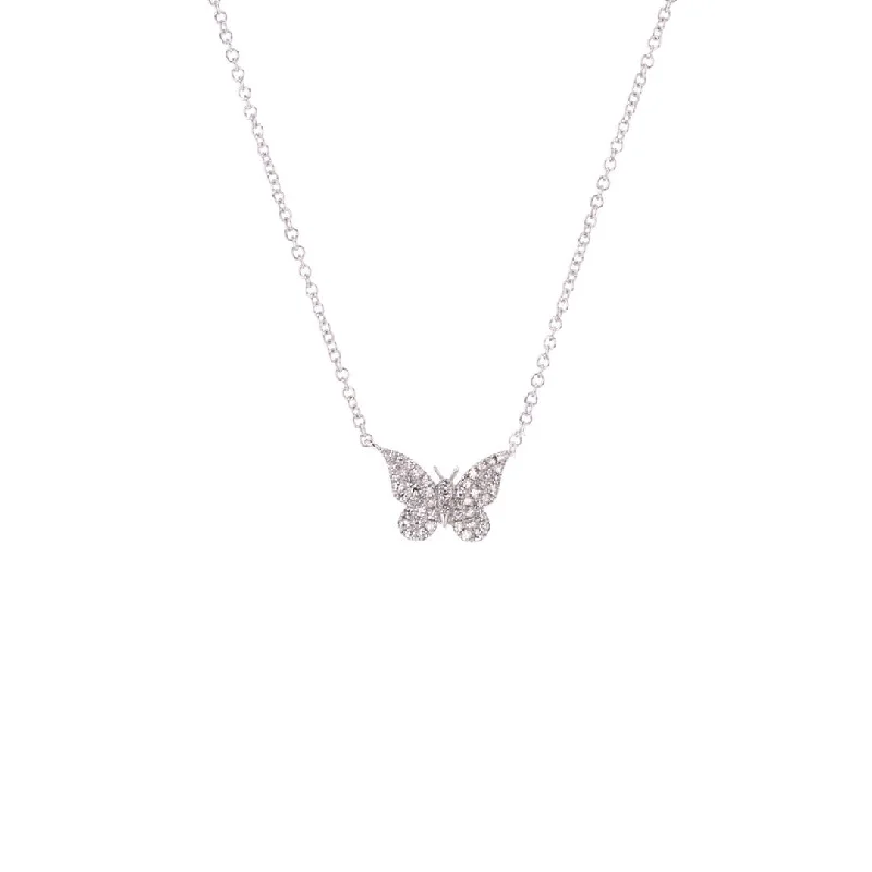 Limited-Stock Jewelry Clearance – Grab Your Favorites Now 0.11 ctw Diamond Butterfly Necklace