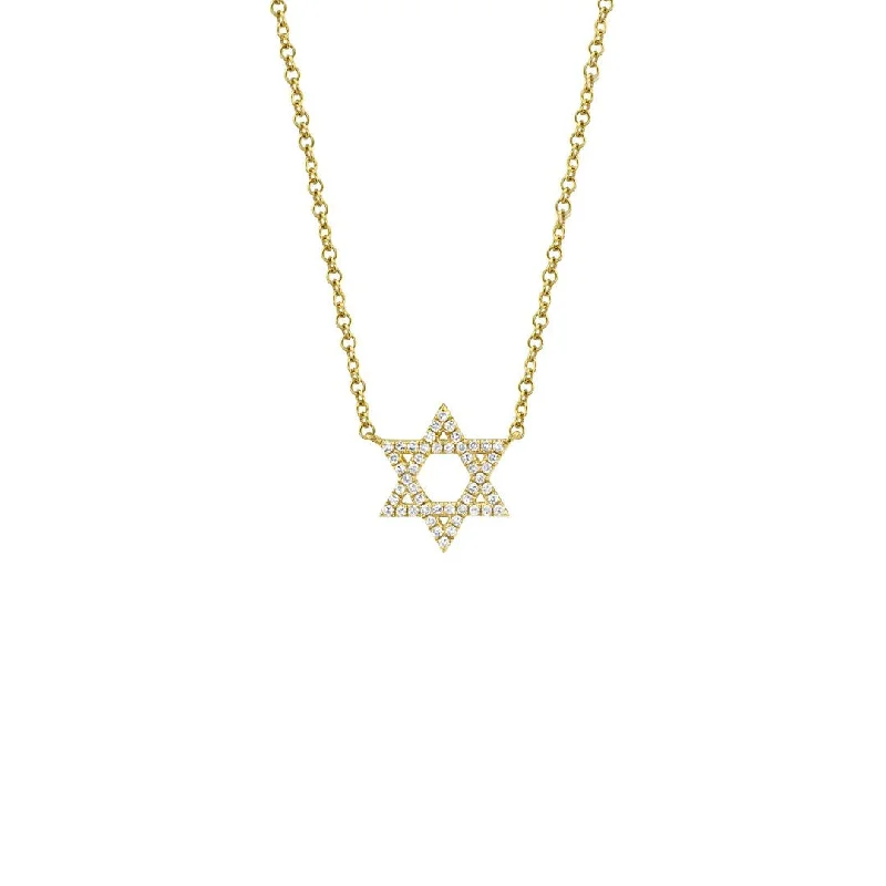 Timeless Elegance, Temporary Discounts – Act Fast 0.11 ctw Diamond Star of David Necklace