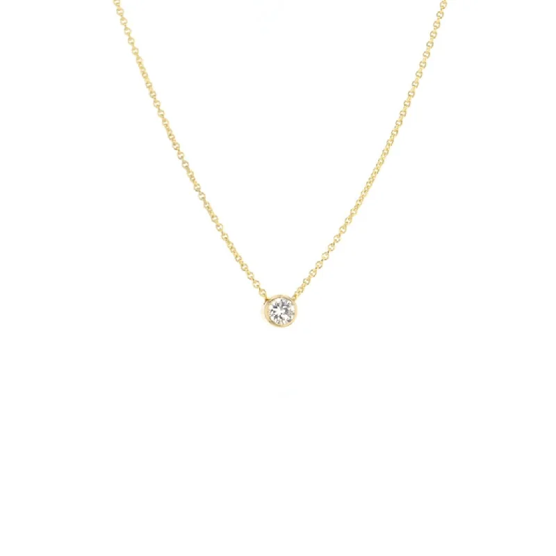 Timeless Elegance At Unbelievable Discounts 18" 0.15 ct Diamond Solitaire Pendant Necklace | 10270567