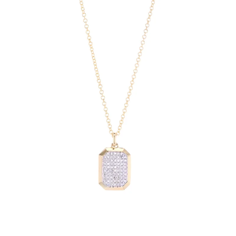 Adjustable Charm Bracelets For A Perfect Fit 0.15 ctw Diamond Dog Tag Pendant Necklace