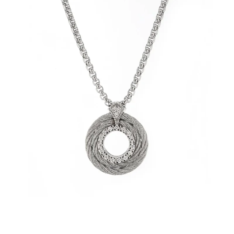 Affordable Elegance – Premium Jewelry At Special Prices 18.5" 0.15 ctw Diamond Cable Pendant Necklace | 10276240