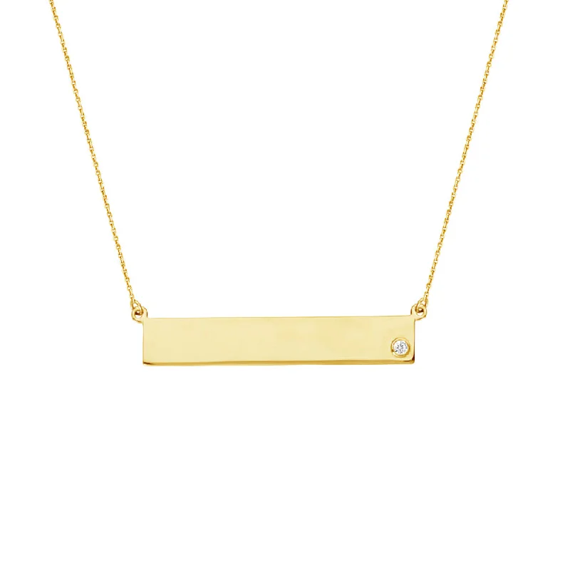 Flash Sale On Exquisite Jewelry – Don't Miss Out 14k Bar Necklace with Single Diamond Flash Sale On Exquisite Jewelry – Don't Miss Out 14k Bar Necklace with Single Diamond