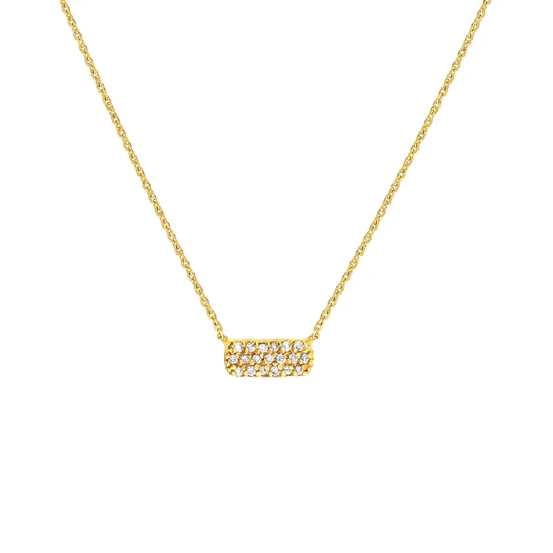 Seasonal Jewelry Sale – Upgrade Your Collection 14k Diamond Mini Dog Tag Necklace