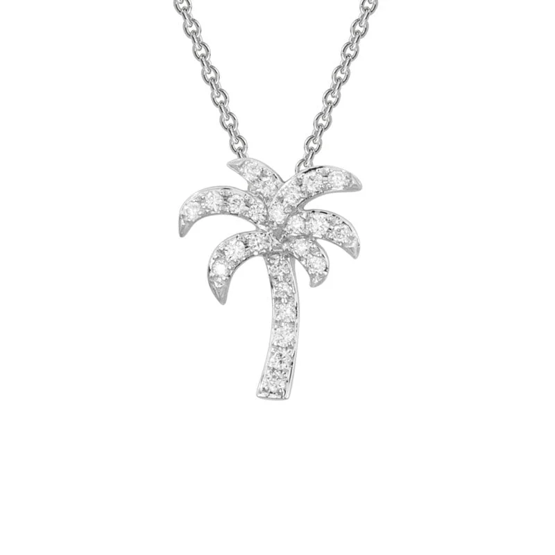 Discounted Jewelry For A Glamorous Look 14k Diamond Palm Tree Pendant