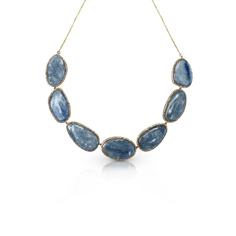 Sparkle For Less – Shop Jewelry Deals Now 14k Gold and Diamond Kyanite Necklace