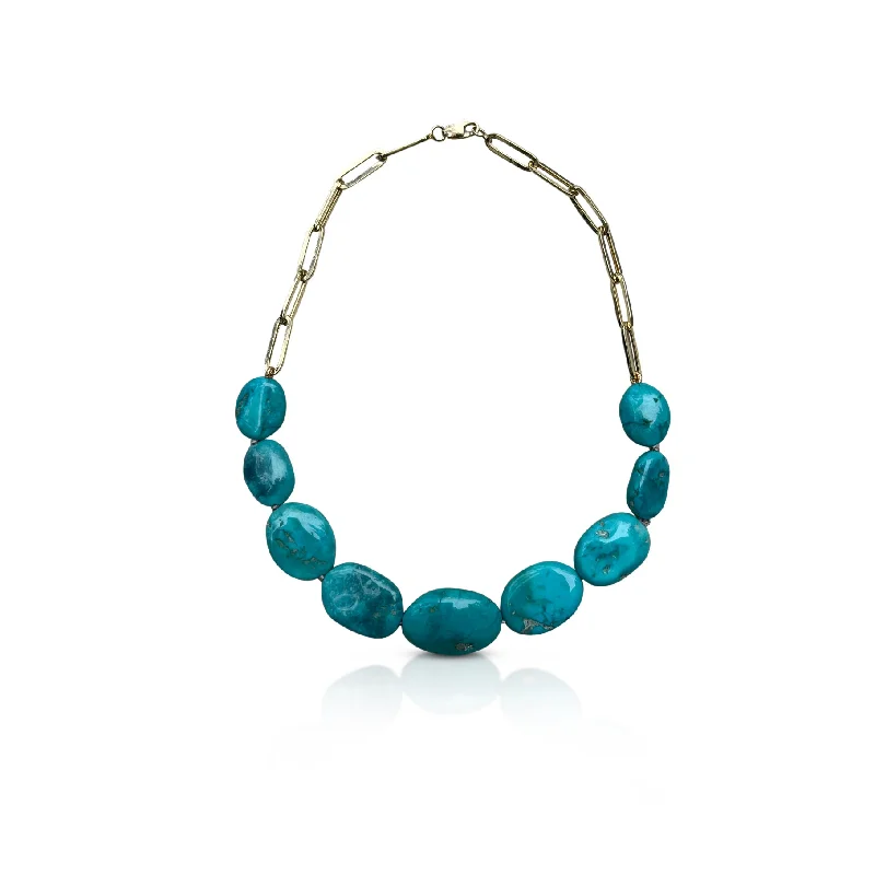 Upgrade Your Collection With Our Limited-Time Jewelry Sale 14k Jumbo Turquoise Necklace Style 2