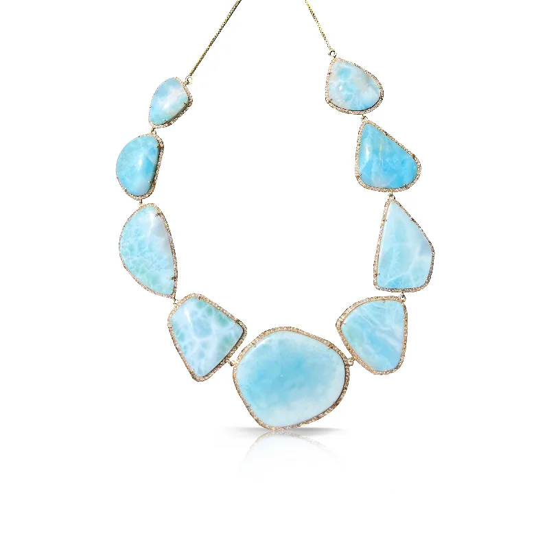 Exclusive Jewelry Offers – Shine For Less 14k Larimar Choker