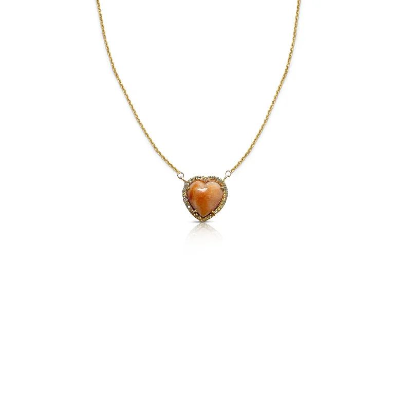 Exclusive Jewelry Markdowns – Limited-Time Offer 14k Mini Spiney Oyster Shell Heart Necklace