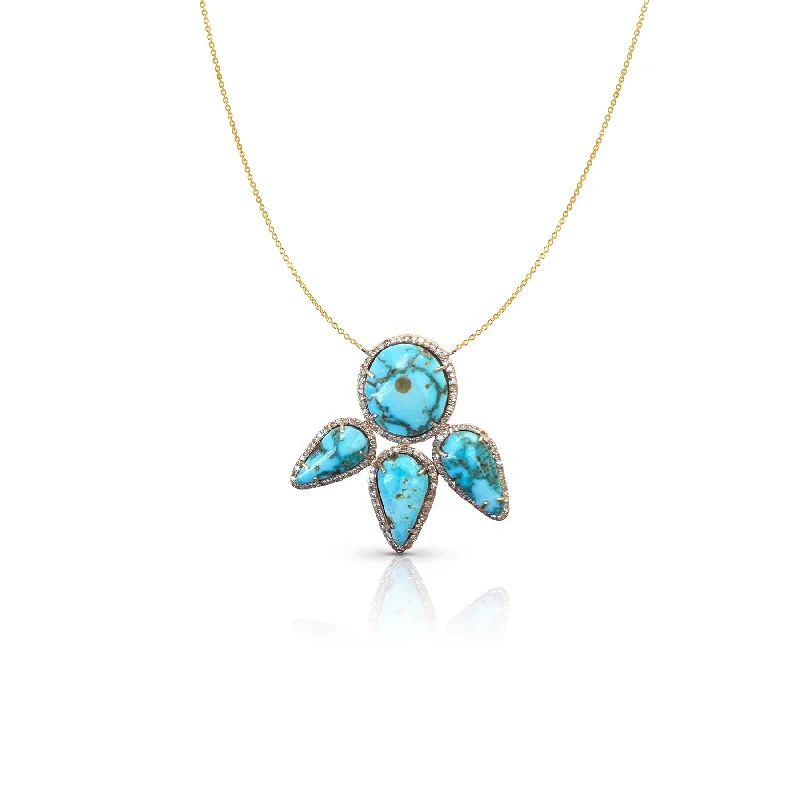 Celebrate Every Occasion With Sparkling Savings 14k Turquoise Free Form Necklace