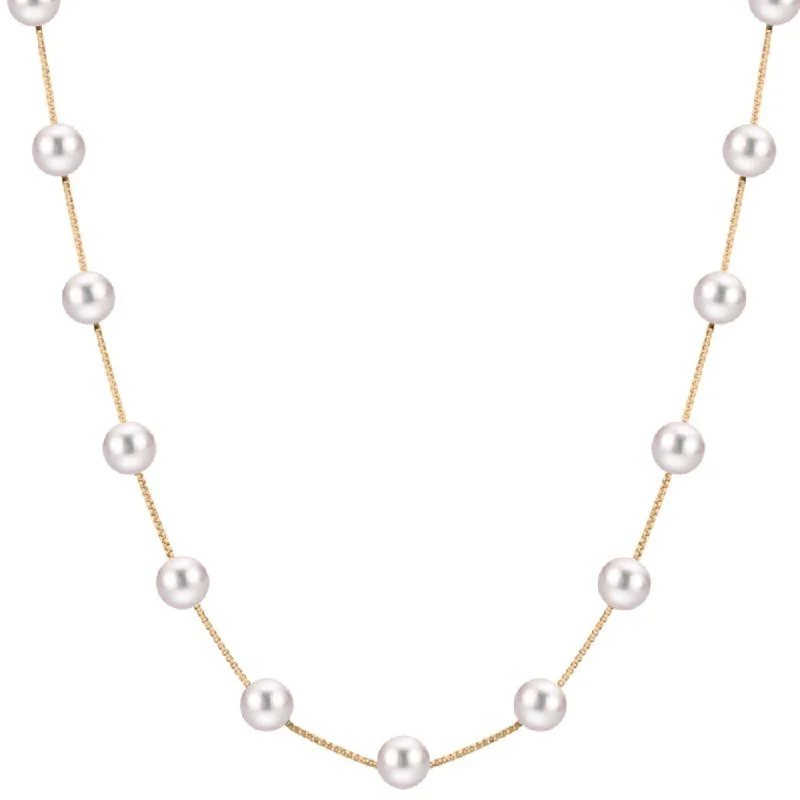Jewelry Flash Sale – Stylish Designs At Unbeatable Rates 14kt Gold Freshwater Pearl Station Necklace