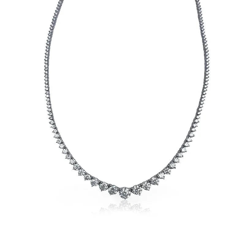 Last Chance To Grab Your Favorite Jewelry At A Discount 16" Round Diamond Graduated Tennis Necklace