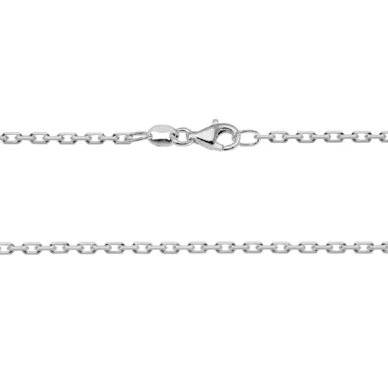 Luxury Jewelry At Unbeatable Discounts SS 1.9mm D/C Rectangle Cable Chain 18"