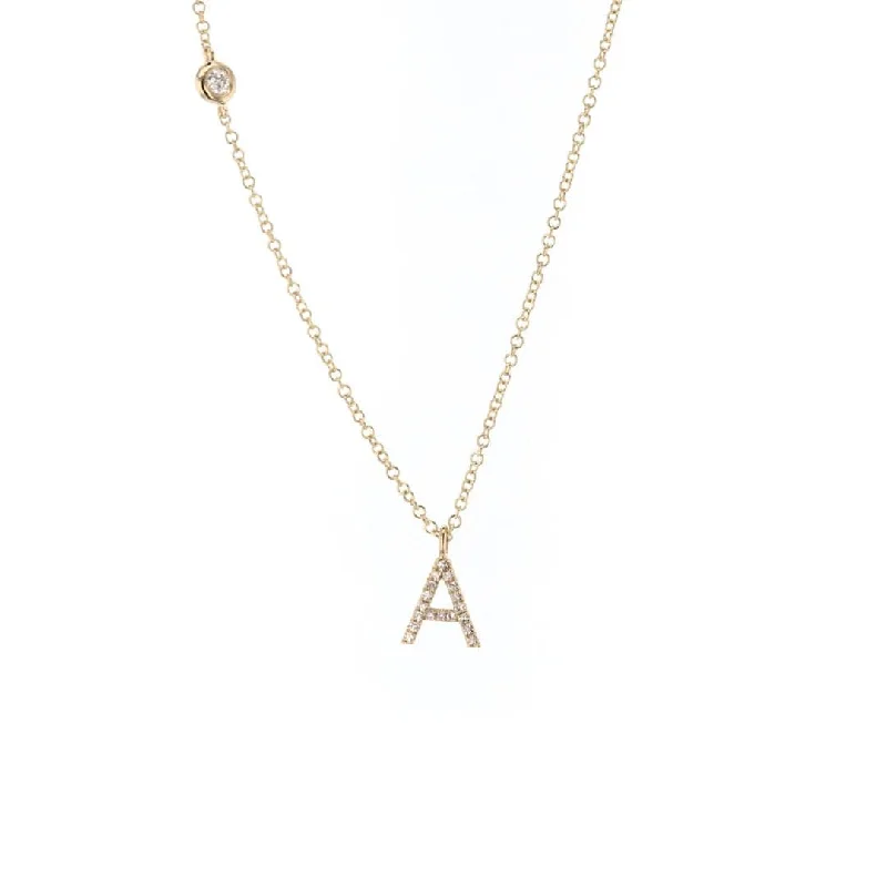 Seasonal Jewelry Sale – Upgrade Your Style Today 18" Initial Diamond Necklace