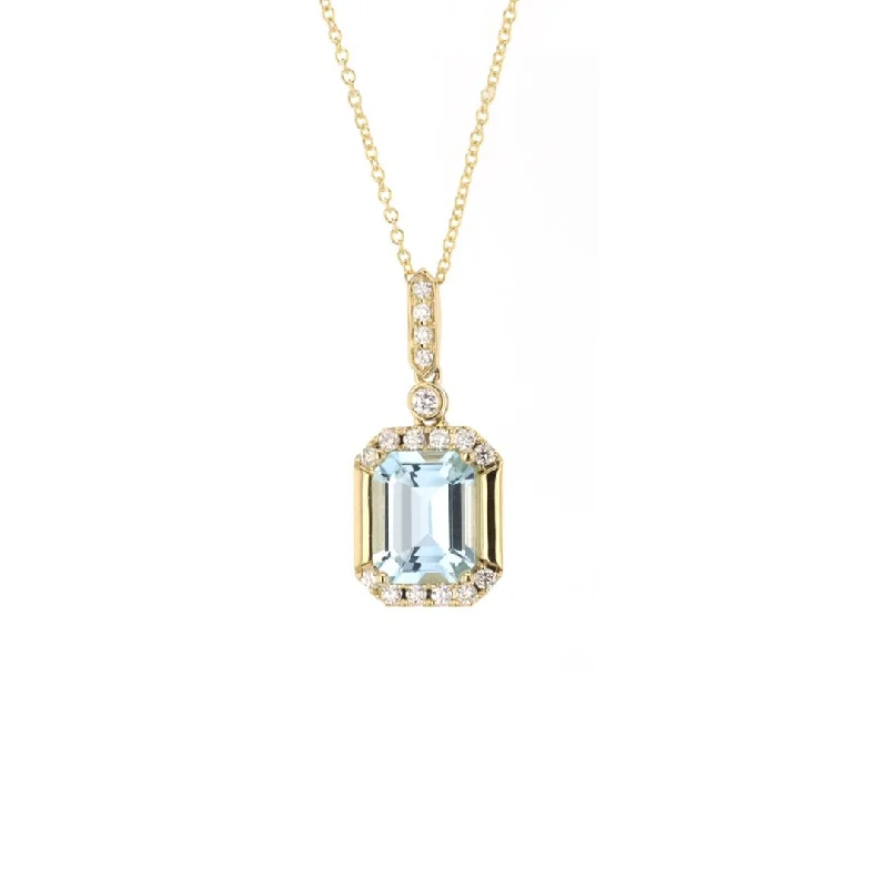 Huge Savings On Timeless Jewelry Collections 18" Aquamarine & Diamond Pendant Necklace | 10269587 Huge Savings On Timeless Jewelry Collections 18" Aquamarine & Diamond Pendant Necklace | 10269587