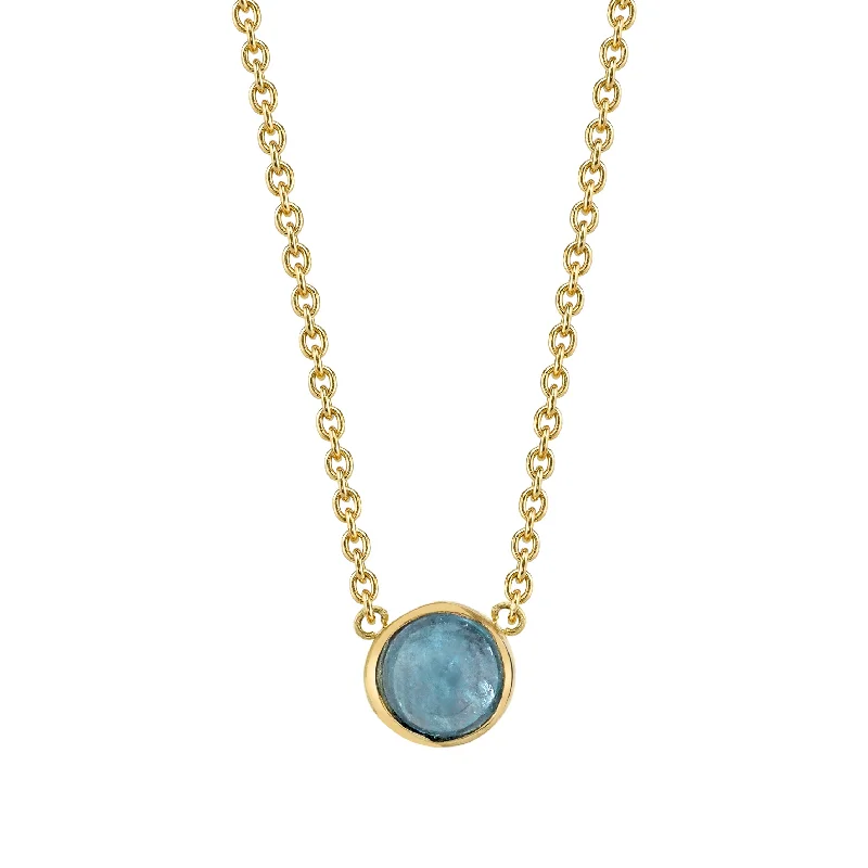 Jewelry Clearance – Final Chance To Save Big Baby Cab Necklace - Aquamarine