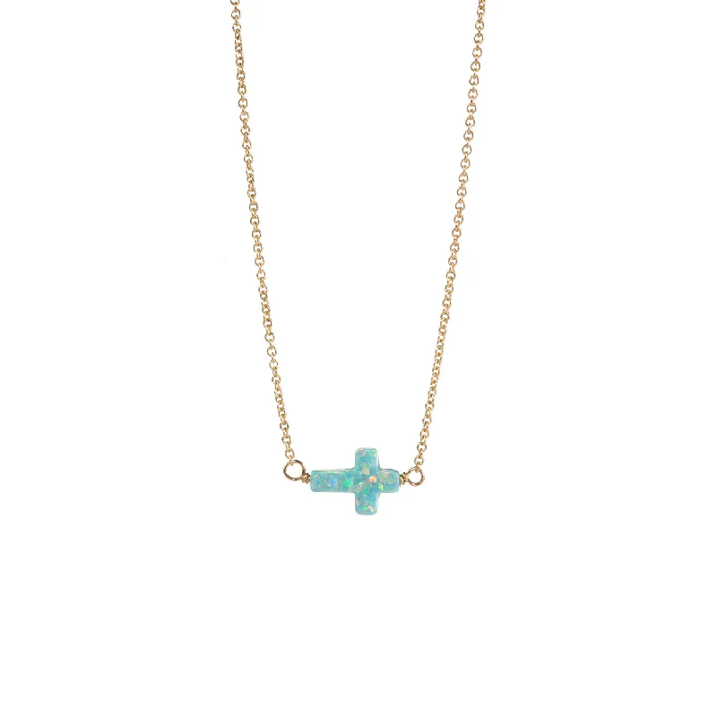 Flash Sale On Stunning Jewelry – Don't Miss Out bara boheme | Small "CROSS" Opal Necklace